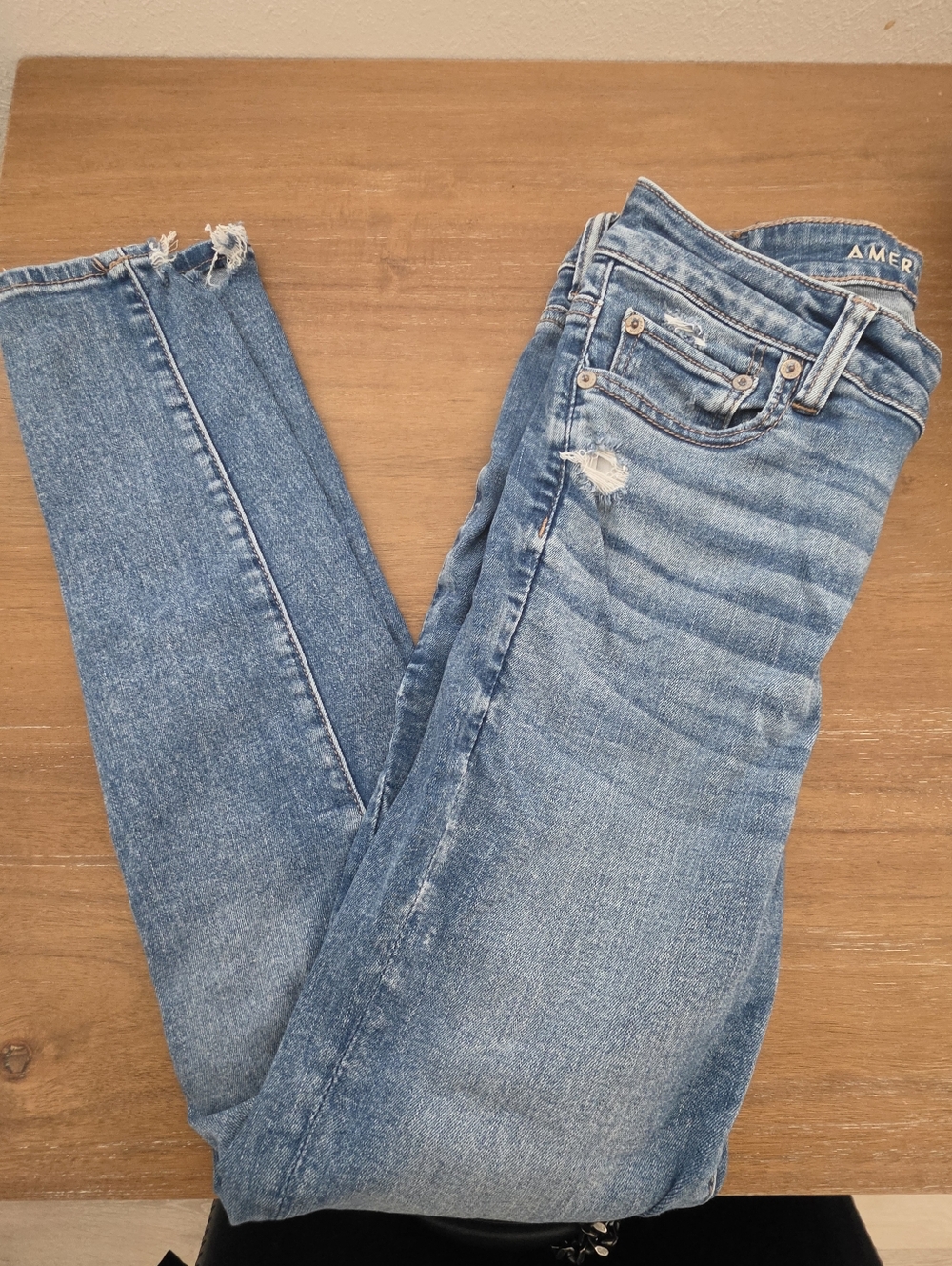 American Eagle Outfitters Medium Blue Skinny Jeans, Womens Size 6R